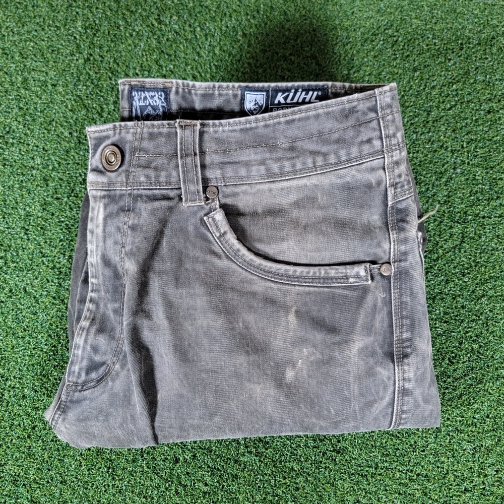Kuhl Mens Klash Jeans Distressed‎ Denim Straight Leg Workwear Pants 32x32